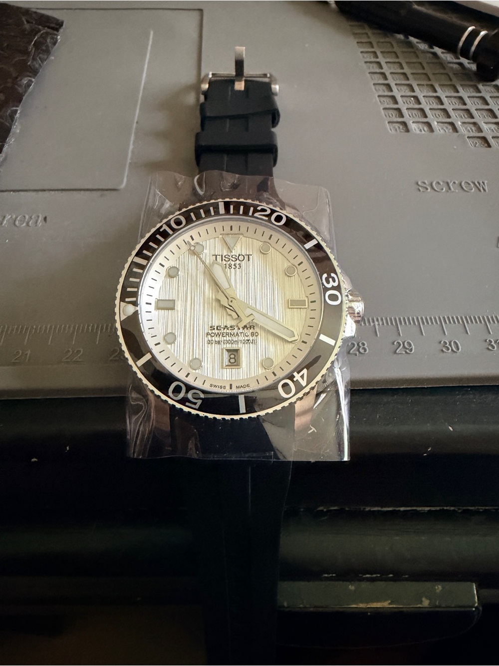 Tissot Seastar Men’s Black and Silver Dive Watch